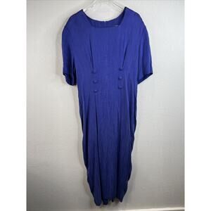80s Impulsive Women’s Dress Size 10 USA Cobalt‎ Blue